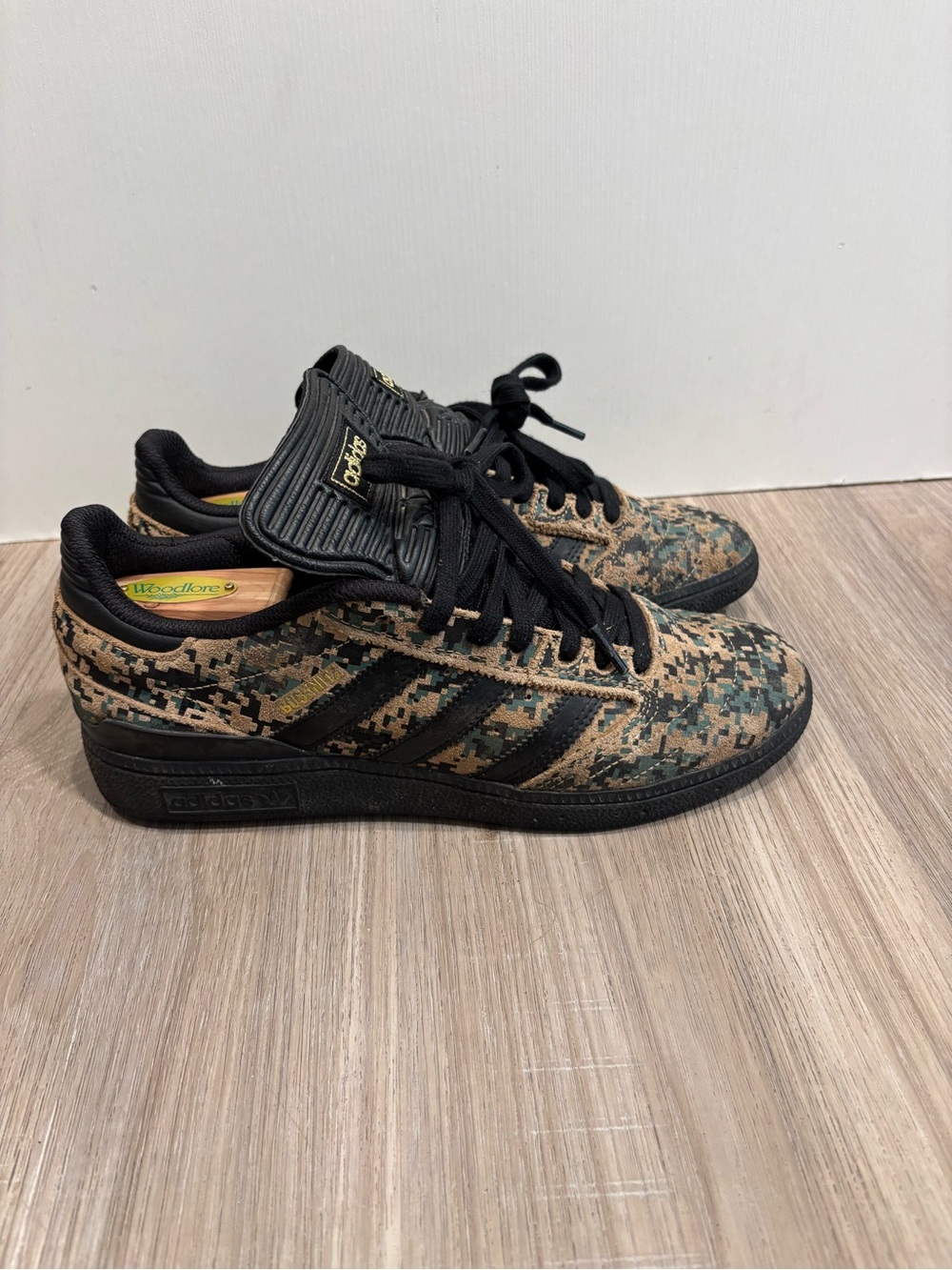 Adidas Busenitz Pro Shoes Men's Size 7.5 Green Core Black Camo Skateboarding